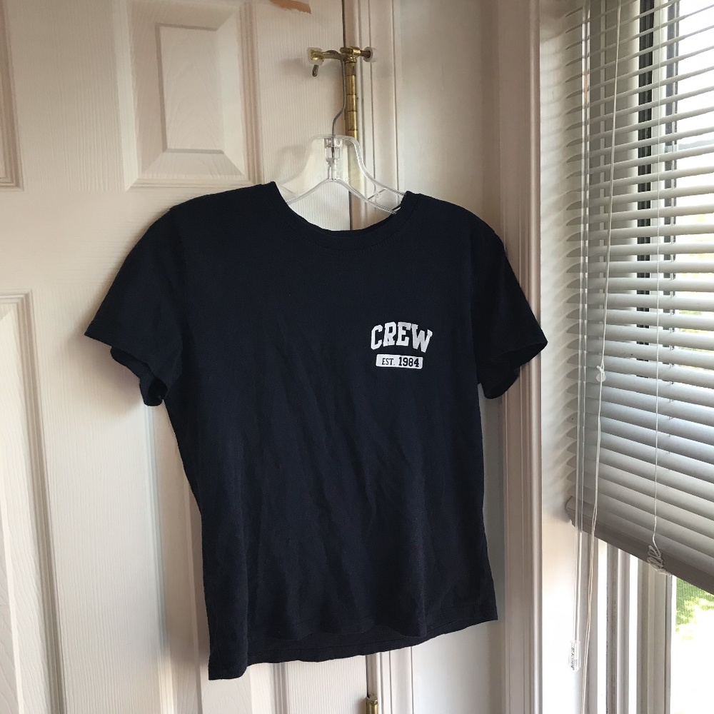 Brandy Melville Navy Cropped Tee Crew